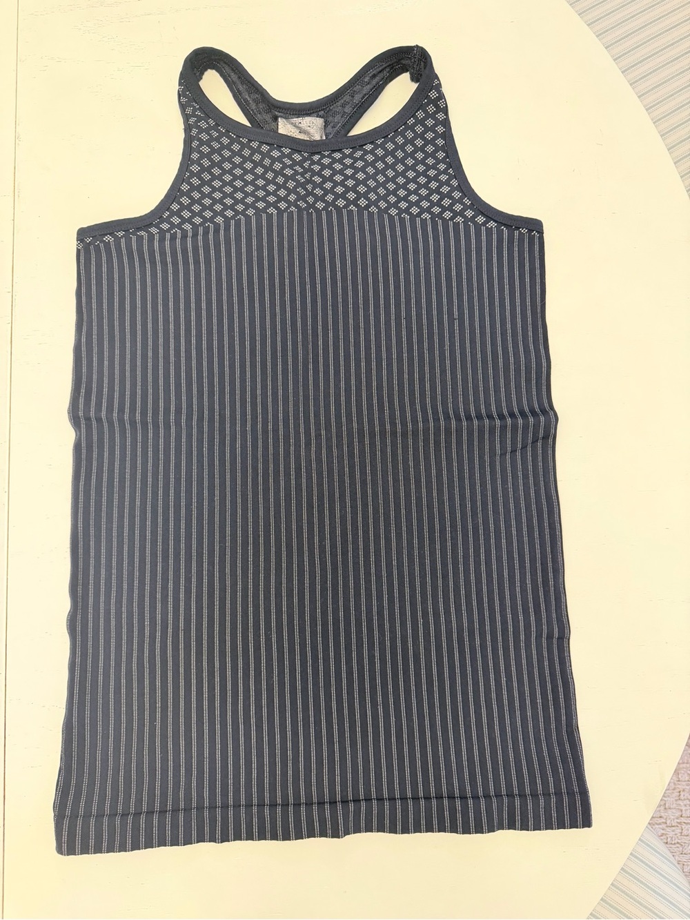 Athleta Navy Stripe Racerback Tank Top